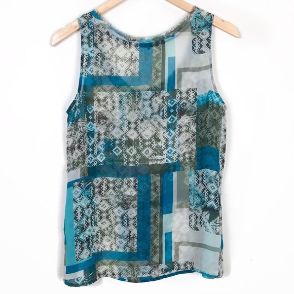 Vince Camuto scarf print tank - Picture 2 of 8